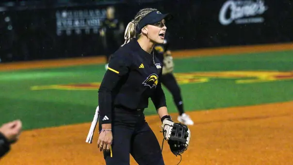 Abbi Troquille in between pitches