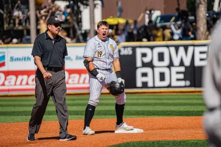 Matthew Russo celebrates his Walk-off double in Game 1