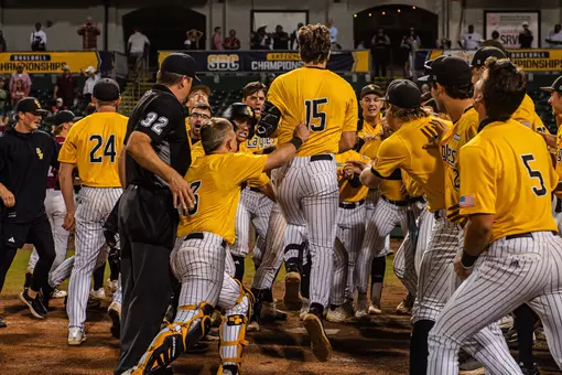 Drey Barrett is welcomed home after his walk off grand slam