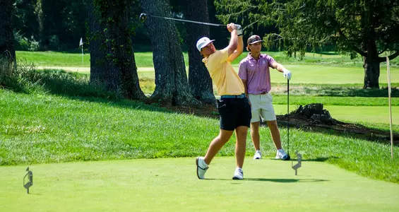 John Markow tee'ing off at the JT Poston