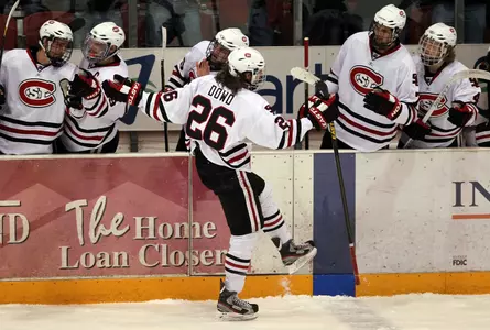 Nic Dowd and SCSU Bench