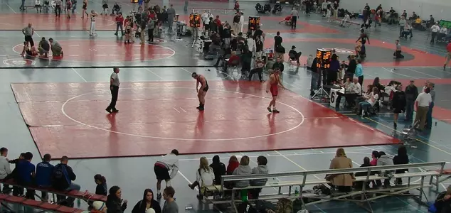 SCSU Wrestling crowd in Halenbeck South