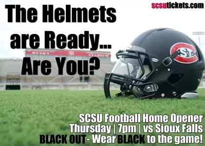 SCSU Football Helmets