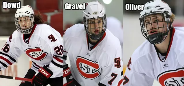 Captains Nic Dowd, Nick Oliver and Kevin Gravel