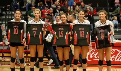 SCSU volleyball seniors 2015