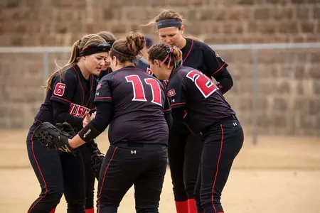Softball huddle