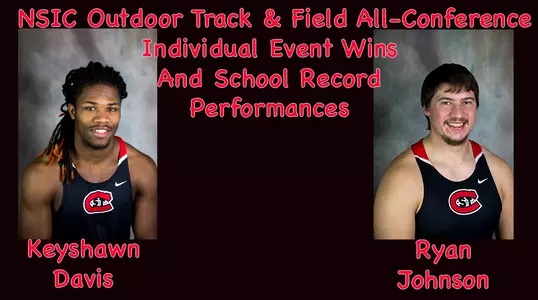 Keyshawn Davis and Ryan Johnson Outdoor All-Conference