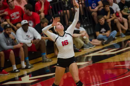 Krista Kuglin serving