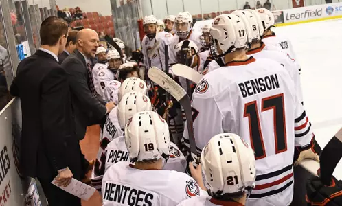 SCSU Hockey Bench Brett Larson