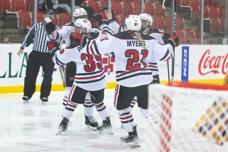Celebration after Addi Scribner Scores