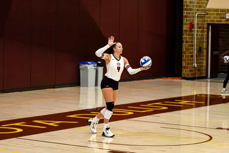 No. 8 SCSU Volleyball Falls in Four at Bemidji State Image