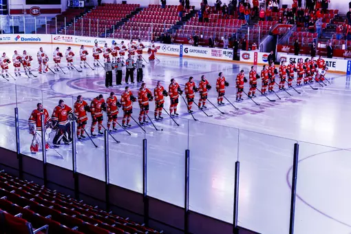 team pregame lineup vs. Wisconsin 11-14-25