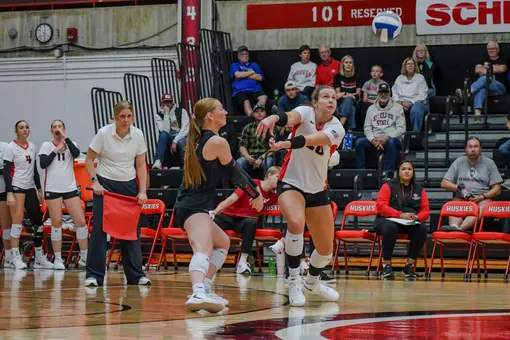 Laurin Hamann (L) and Shelby Kimm (R) vs. MSU Moorhead 10-2-26