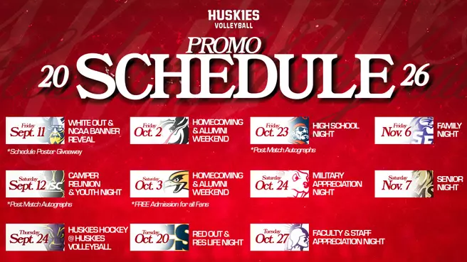Volleyball Promotional Schedule