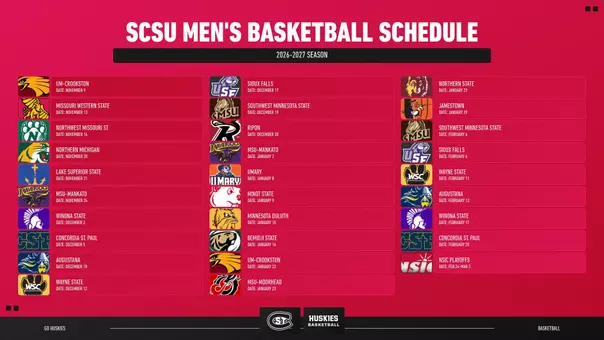 SCSU Men's Basketball Schedule 26/27