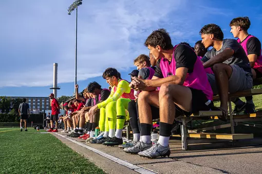 Men's Soccer Bench vs Bethel