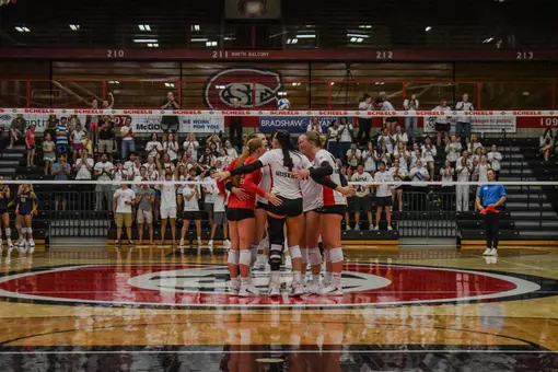 team huddle vs. Augustana 9-11-26