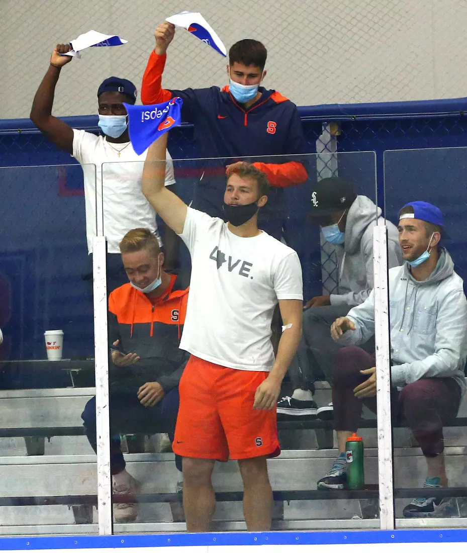 Fans react to a goal by Brynn Koocher.