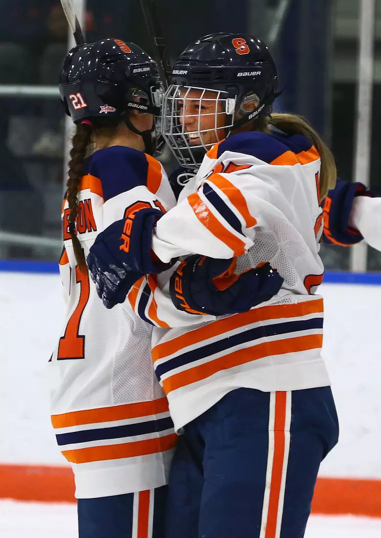 Victoria Klimek celebrates her goal.