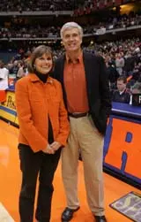 Robinson Meets Orange Squad and Then Enjoys First Hoops Game in the Dome Image