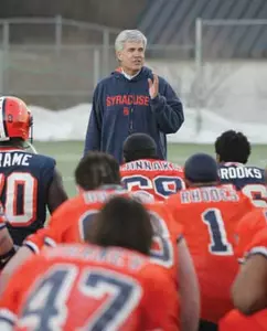 Football Orange at Mid-Point of Spring Practice Image