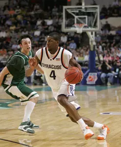 Nichols' 23 Points Keys SU Exhibition Victory Image