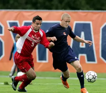 Woodruff Scores Twice; Orange Rolls To Shutout In BIG EAST Opener Image