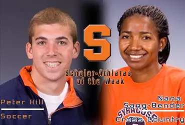 Peter Hill Named Syracuse University Male Scholar-Athlete of the Week Image