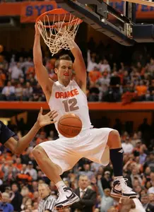 Harris Ignites Late Run, Orange Leads UConn, 34-31 Image