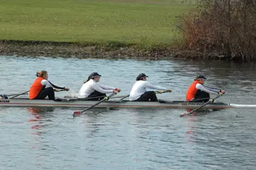 Women’s Rowing Travels to Boston with Orange in Their Eyes Image
