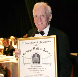 Dick MacPherson with NFF Plaque