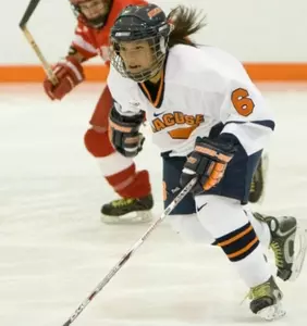 Katelyn Bero scores her first career goal at Sacred Heart.