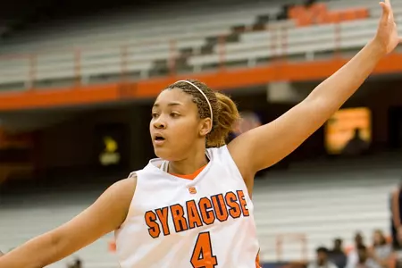 Vionca Murray boxes out.