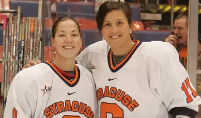 Seniors Rachel Tilford and Nikki Leone play in last regular season game.