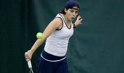 Chelsea Jones delivers a backhand.