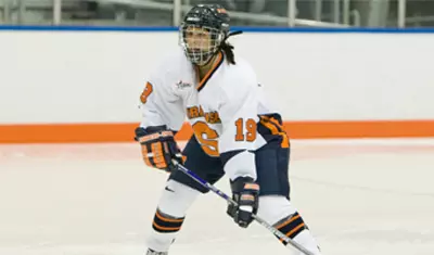Gabrielle Beaudry in a defense stance.