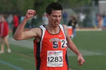 Kyle Heath crosses the finish line.