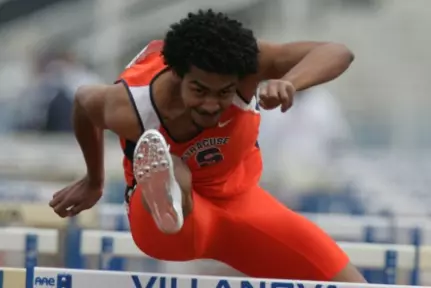 Ramon Sosa clearing the hurdles.