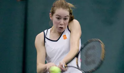 Emily Harman offers up the backhand.