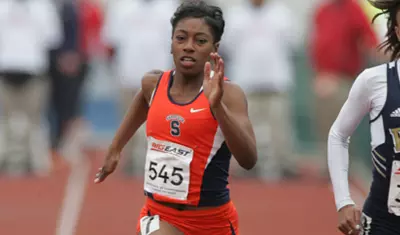 Lareea Chisolm wins the 200-meter dash.