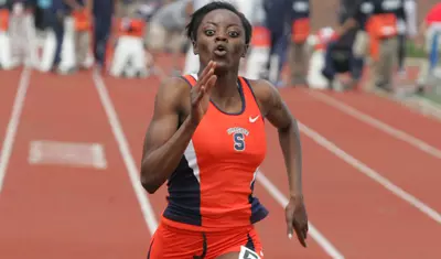 Flings Owusu-Agyapong crosses the tape.