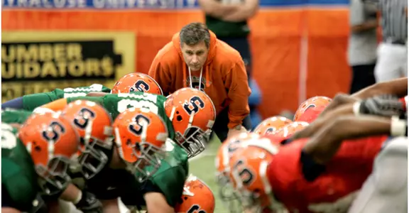 Doug Marrone at the line of scrimmage