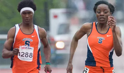 Jarret Eaton and Flings Owusu-Agyapong compete.