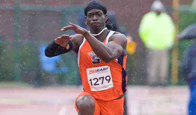 Bernard Bush in the long jump.