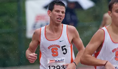 Kyle Heath in competition at NCAAs.