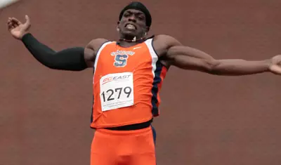 Bernard Bush in the long jump.