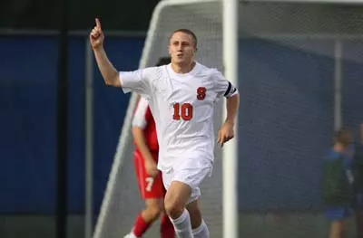 Woodruff scores against Cornell.