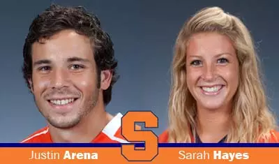 Justin Arena and Sarah Hayes scholar-athletes of the week
