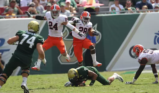 Jeremi Wilkes returns an interception