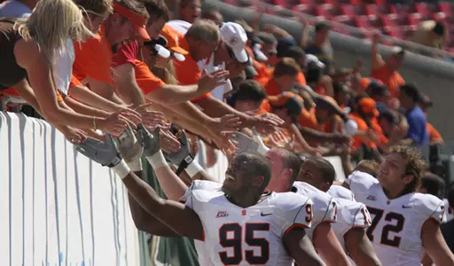 Team and fans at USF